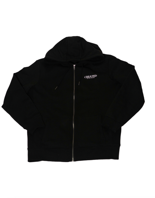 'CREATED IN HIS IMAGE' midnight zip up hoodie