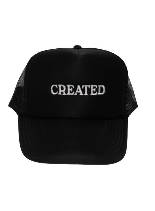 'CREATED' trucker hat - midnight